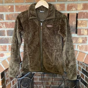 Columbia Women's Fire Side Ii Sherpa Fz size XS stone green
